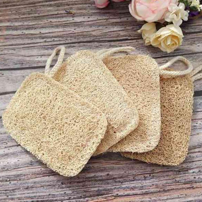 Premium 6Pcs Natural Loofah Luffa Sponge Dish Cleaning Brush Scrubber Kitchenware Cleaner Dishwashing Loofahs Scrub Pad