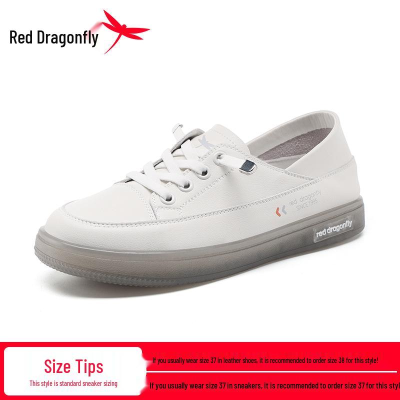 Women s Red Dragonfly Spring 2026 Flat Casual Slip-on Sneakers – Soft Sole, White 40 белый