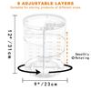 Rotating Makeup Organizer, Adjustable Layers Spinning Skincare Organizer, Cosmetic Display Case with Brush Holder Perfume Tray