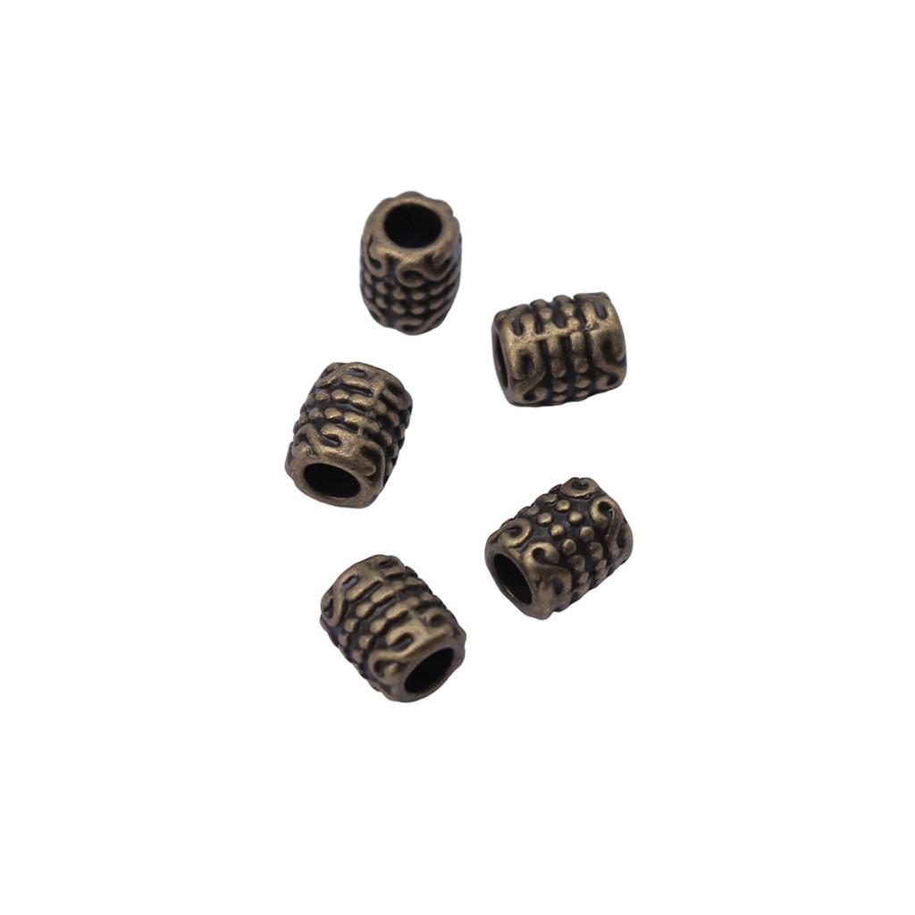 Multi Color Spacer Beads Ornate Metal Big Hole Beads For Jewelry Projects