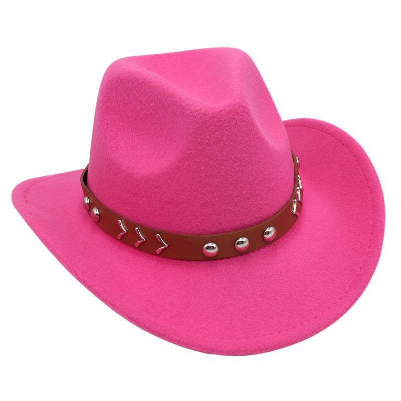Rivet Tibetan Top Hat Belt Western Cowboy Hat Jazz Hat Guozhuang Dance Felt Hat Mongolian Sun Hat Wholesale For Men And Women