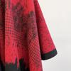Winter Red Shawl Imitation Cashmere Women'S Thickened Fringed Shawl Socialite Lady Wearing Temperament Cape