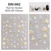 1 Sheet Christmas Nail Stickers Red White Snowflake Santa Elk Bow Self Adhesive Nail Art Decals For Holiday Manicure Decor