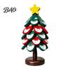Foldable Pot Holder Christmas Tree Wooden Trivets, Durable Pine Wood Potholders with Storage Stand, Kitchen Countertop Protector Heat Resistant