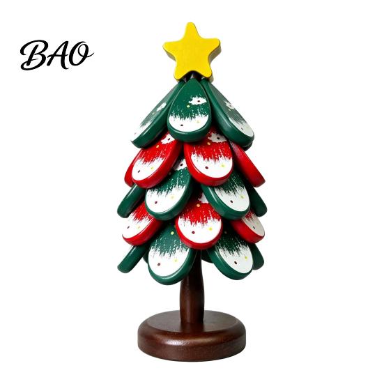 Foldable Pot Holder Christmas Tree Wooden Trivets, Durable Pine Wood Potholders with Storage Stand, Kitchen Countertop Protector Heat Resistant