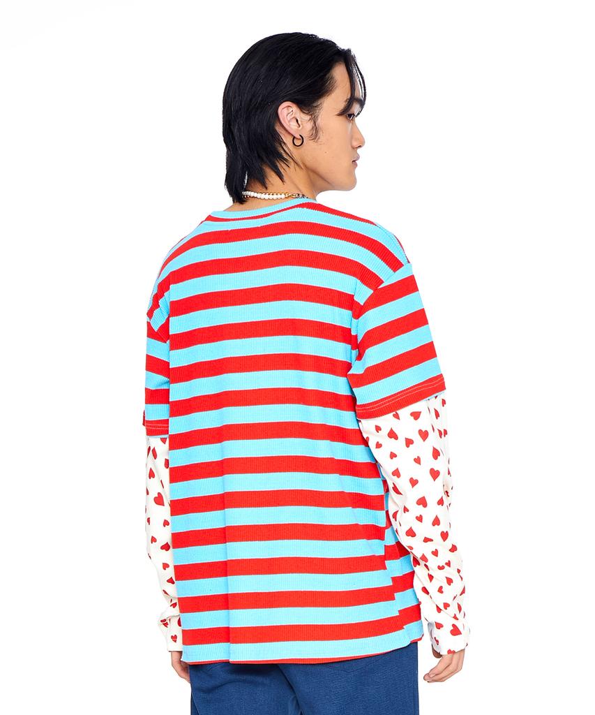 EPONYM Layered Stripe Long Sleeve_ Red & Blue