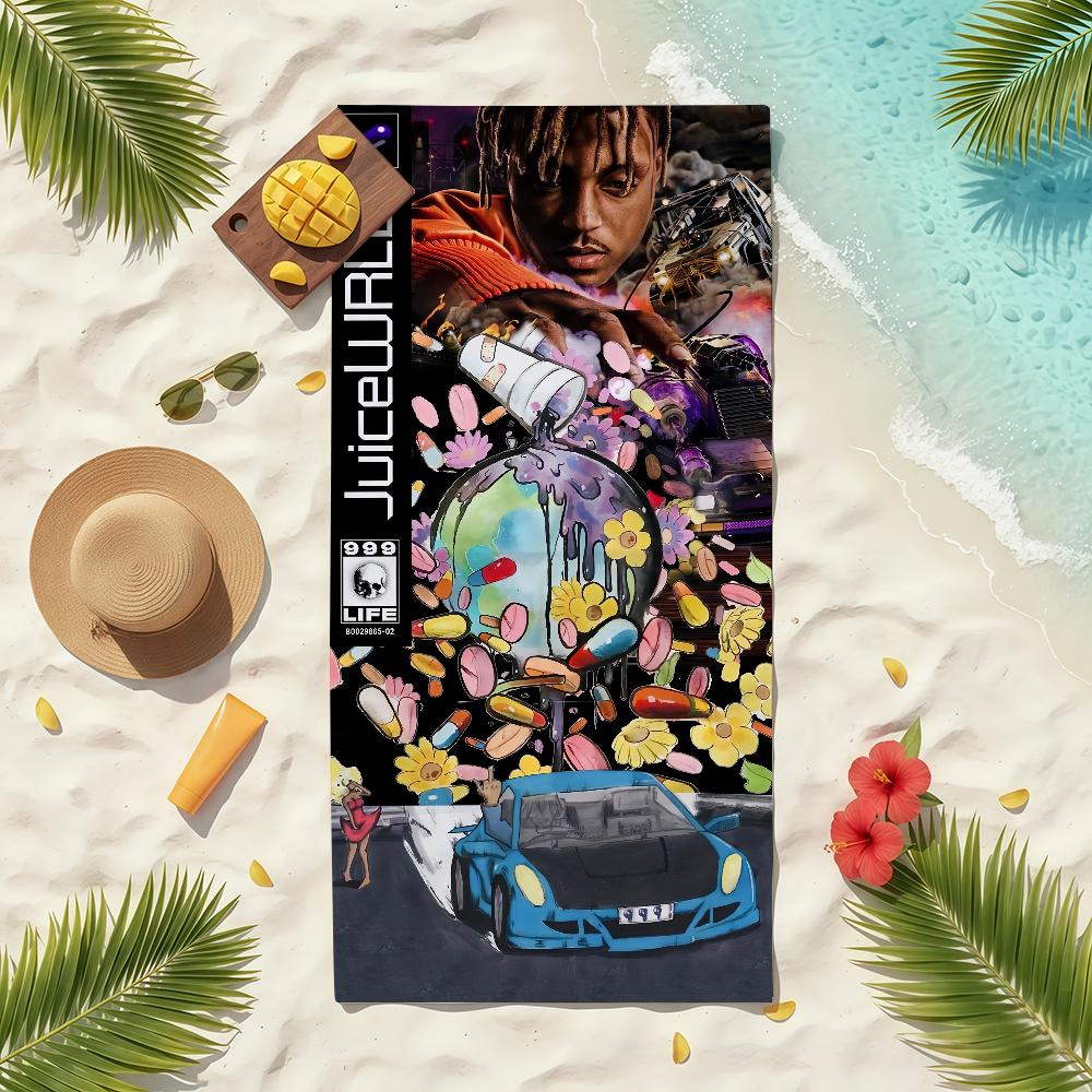 Rapper J-Juice W-WRLD 999 Towel Soft Pool Gift For Travel Gym Shower Camping Quick Dry Sports Beach Towels