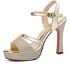 Fashion Comemore Silver Heeled Shoes Woman Peep Toe Sexy Women Sandals 11.5CM High Heels Shoes Women Platform Casual Sandalias De Mujer