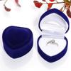 Velvet Jewelry Box Heart Shaped Earring Ring Box Wedding Ring Box Jewelry Display Case Organizer Storage Gift Packaging Box