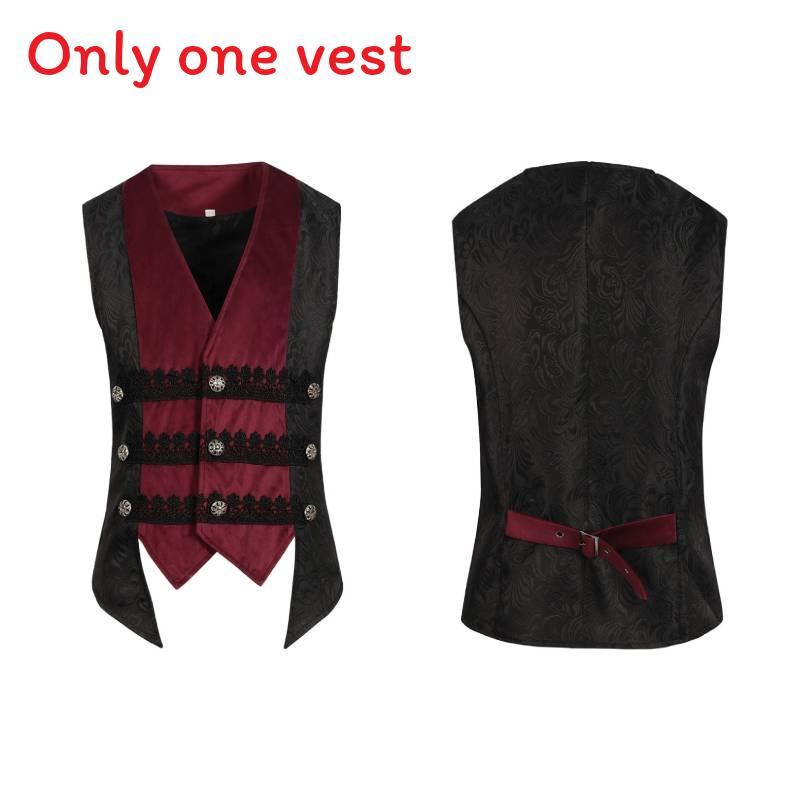 Gothic Halloween Steampunk Vest For Men And Women With Dark Pattern For Stage Performances