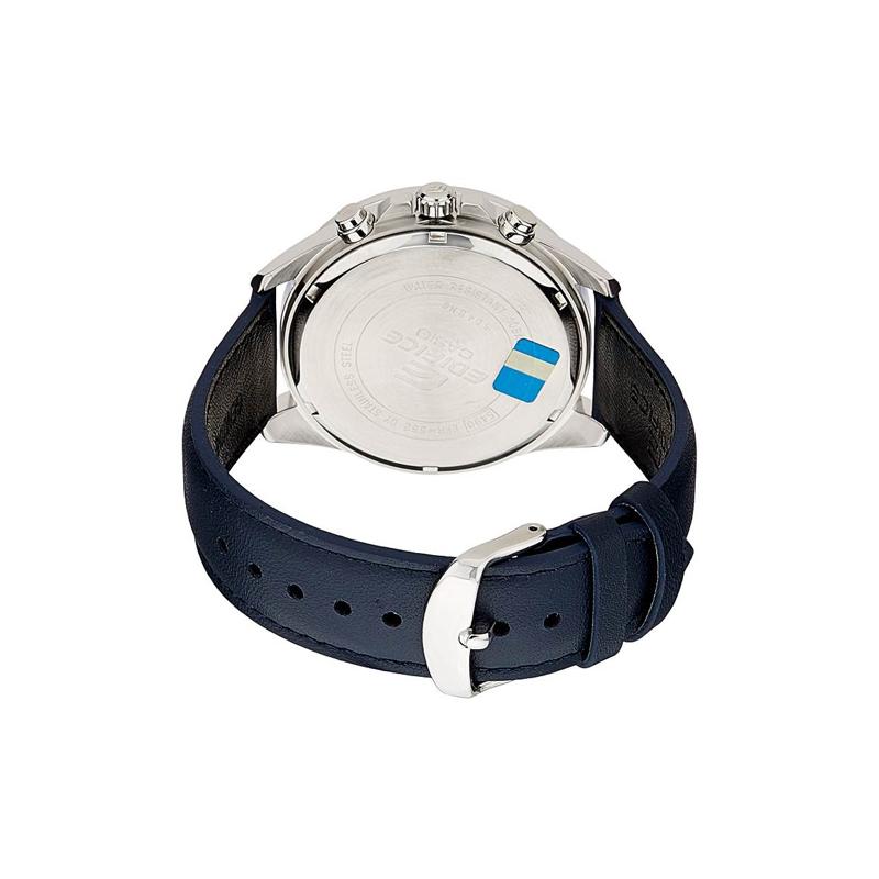 Casio CASIOEDIFICE series 100 meters waterproof quartz movement leather strap Japanese and Korean watch men's watch blue dial EFR-552L-2AV
