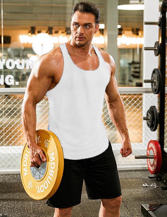 European and American summer fitness training vest men's solid color I-shaped vest men's