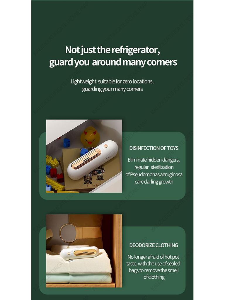 Refrigerator Ozone Air Purifier - Bacteria Removal & Odor Deodorizer