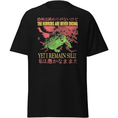 The Horrors Vintage Japanese Frog Shirt – Retro Aesthetic, Unique Graphic Tee