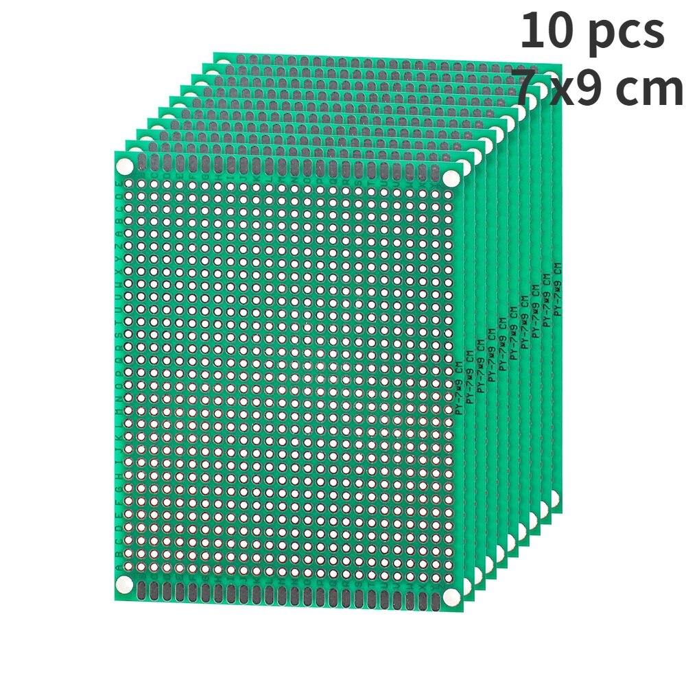 4-40 buc. Circuit PCB universal Protoboard Placă dublu față 2x8 3x7 4x6 5x7 7x9CM Stripboard Placă de prototipare Kit electronic DIY