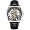 LIGE Men's Skeleton Quartz Watch: Transparent, New Concept, Business, Waterproof.