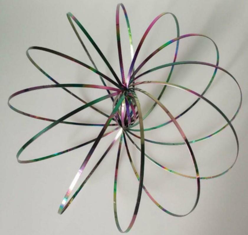 Fun Flow Ring 3D Dynamic Spring Decompression Bracelet Magic Arm Gyroscope Stress Relief Toy Stainless Steel Sensory Fidget Toy