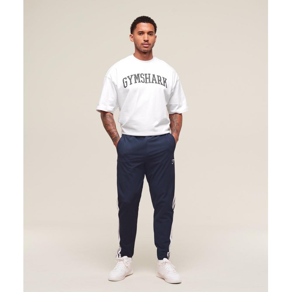 Gymshark Retro tepláky s bočním pruhem Tmavě modrá A1c8w Uctn