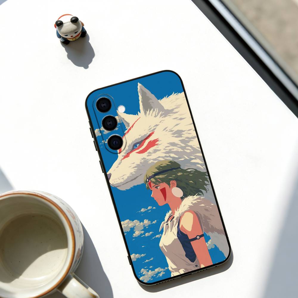 

Princess Mononoke Phone Case For Samsung Galaxy A73,A72,A71,A70,A53,A52,A51,Soft Black Cover Samsung a30 a20