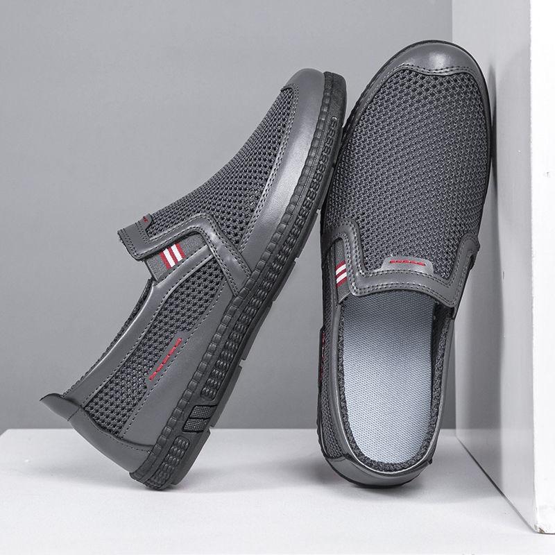 Cloth shoes men's summer casual net shoes mesh cloth surface soft sole breathable non-slip shoes hollow sandals