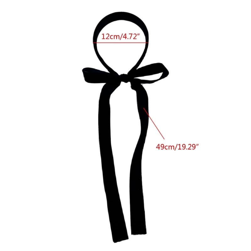 Bezel Headwear with Ribbon Tail for Girls Women Trend Hair Bands Fairy Headband DIY Hair Hoop for Fashionable Look