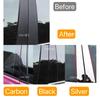 4pcs Glossy Black  Pillar Post  Carbon Fiber Fit  For Peugeot 207 2009 2010 2011 2012 2013 Window Door Deal B CCover Sticker