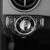 For Benz A B C E G CLA GLA GLE GLK Class Headlight Switch Cover Carbon Fiber Sticker Trim Car Interior Upgrade Automotive Parts