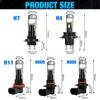 2Pcs H7 Bi Led Projector Car Headlight Bulbs 1:1 Wireless H4 LED H11 H8 9005 HB3 9006 HB4 Lens 60000Lm 80W Plug&Play Mini Auto Lamp 6500K 12V LHD
