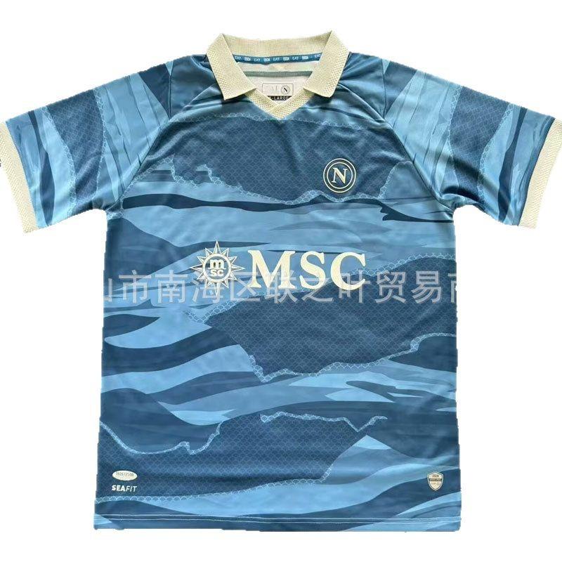 Camiseta de Fútbol Edición Nápoles para Hombre Manga Corta Luca Ku 11 Enzo 22 Fibra de Bambú Ropa Deportiva