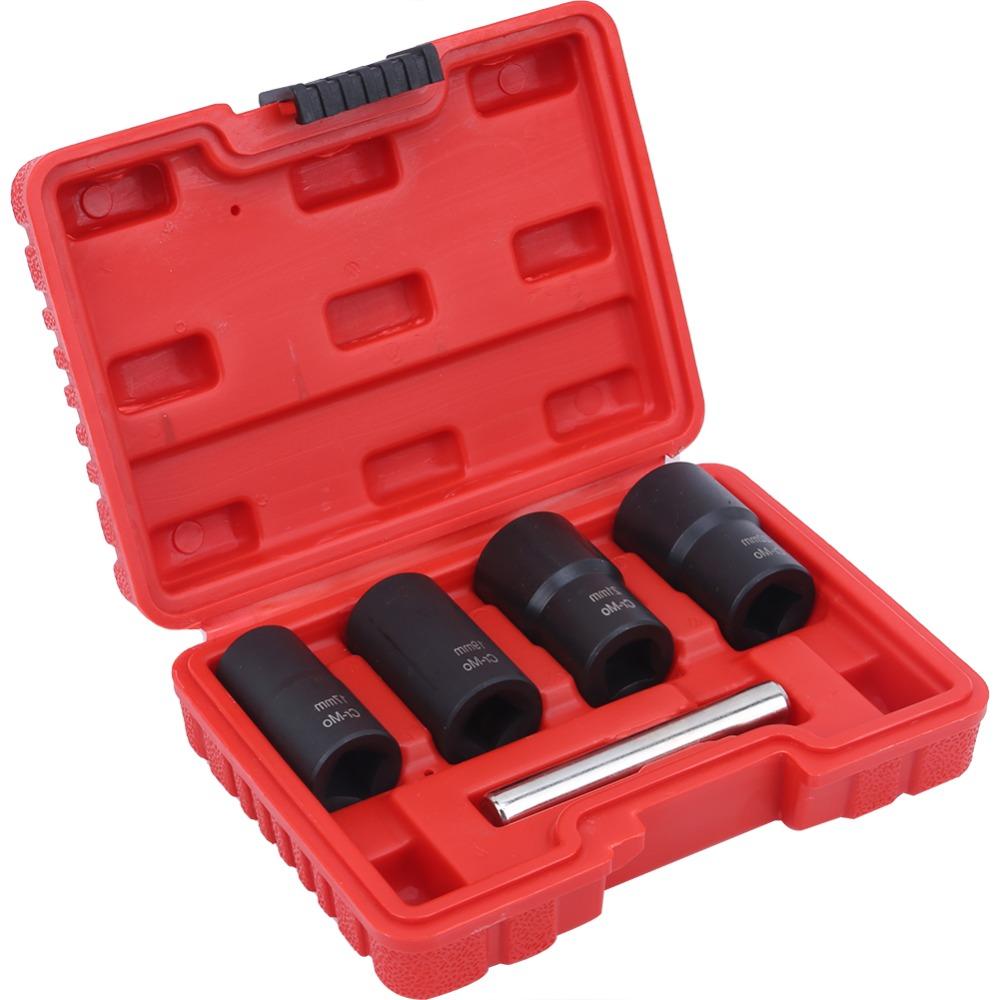5pcs Metal Construction Bolt Remover Socket Tool Stripped Lug Nut Remover For Vehicle Repair