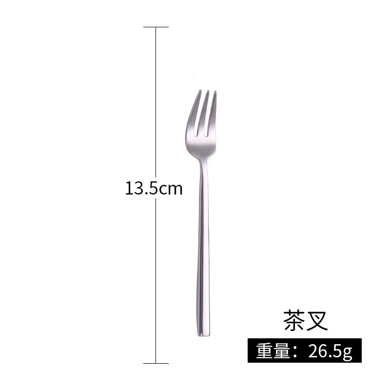304 stainless steel steak knife, fork and spoon set, thickened Western tableware, gold dessert fork and spoon set, complete set