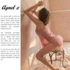 Sexy Lingerie Inner Underwear Nightwear One Piece Setup X033 Pale [Agnel x] See-Through Women's (Free, Pink)