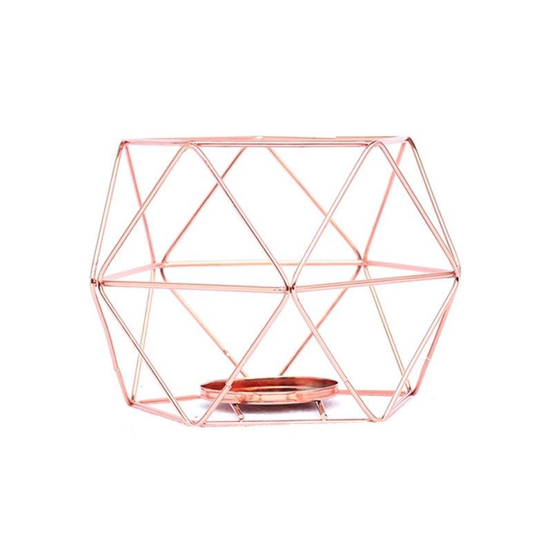Nordic Style Geometric Iron Candlestick Candle Holders Home Wall Romantic Durable Candlesticks Weddi