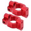 2PCS RC Wheel St Aluminum Alloy RC CShaped St Part for   1/10 Remote Control Car(Red )