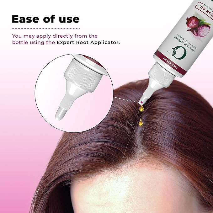 Onion Hair Oil for Damaged, Dry Hair & Scalp - Nourishing & Moisturizing Oil for All Hair Types - Red Onion Hair Oil with Rich Nutrients