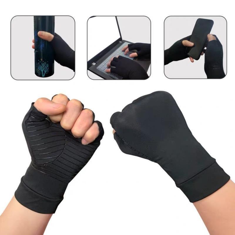 Copper Compression Arthritis Gloves Hand Gloves Hand Wrist Support Non-Slip Unisex Gloves Finger Joint Wrist Pain Relief