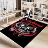1pc Mot?rhead Home Office, Durable Polyester Floor Mat with Easy, Office Decor, Urban Style, Nonslip Backing