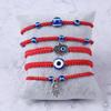 Turkish Evil Eye Bracelet Unisex Handwoven String Adjustable Braclet Classic Fatima Hand Braslet Valentines Day Gift Red Pulsera