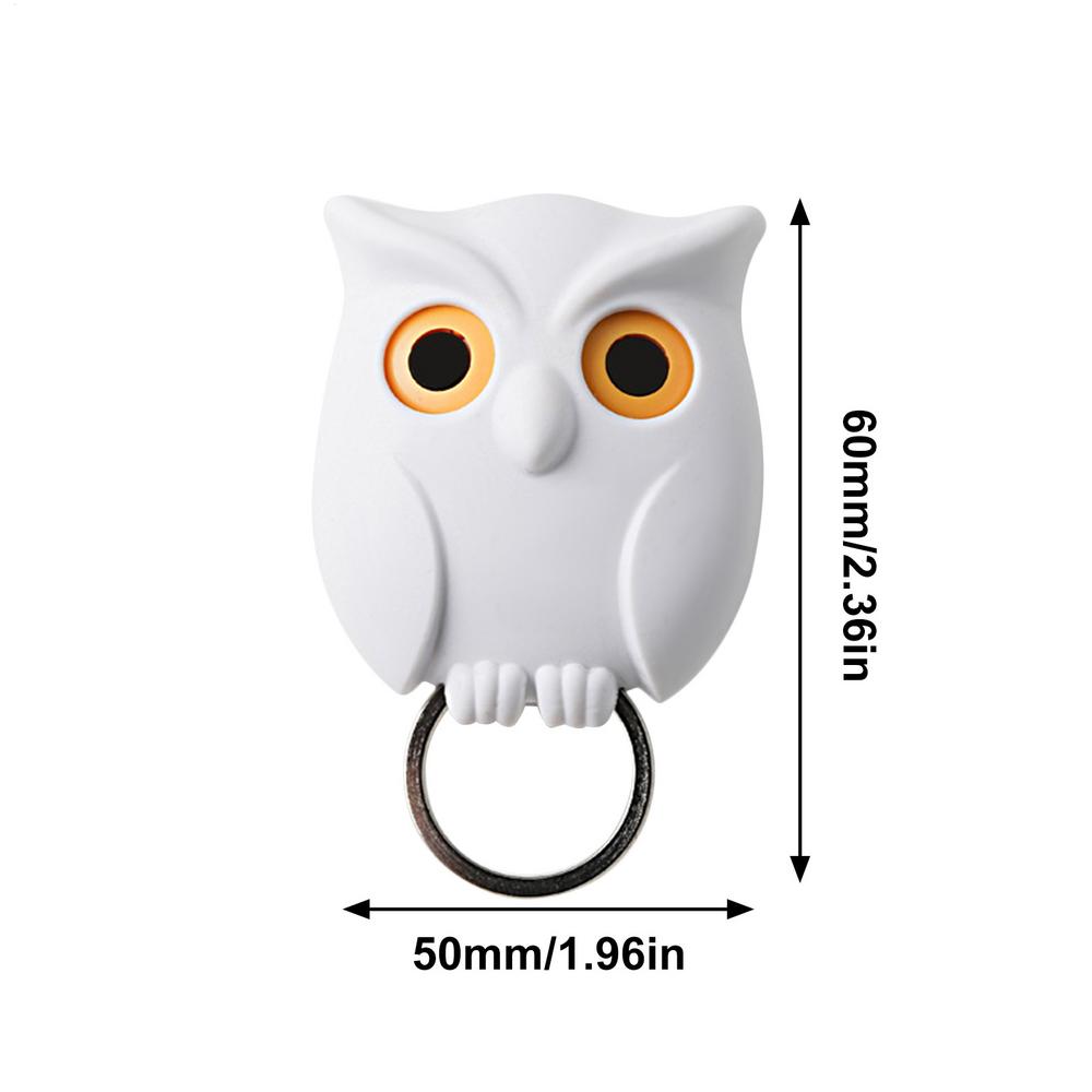 

1PC Magnetic Owl Key Holders Self Adhesive Magnets Hold Keychain Key Hanger Hooks Will Open Eyes Home Wall Decorative Hooks