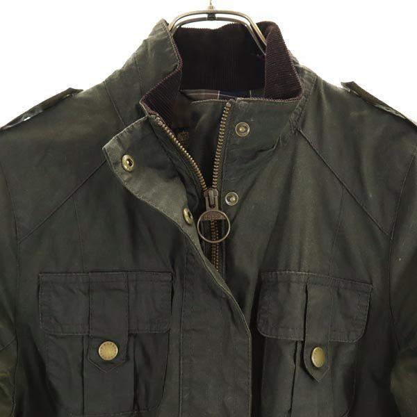 Barbour Lightweight 4oz WAX Waxed Jacket USA 4 Green System Work Women Used