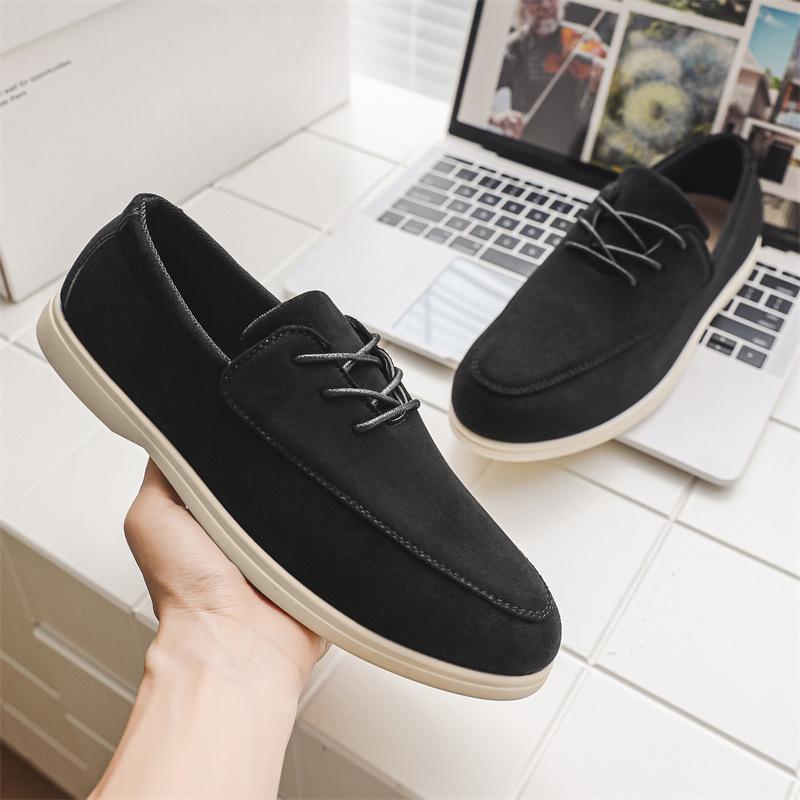Herr Sommar Casual Slip-On Loafers - Koreansk Mode, Andningsbara, Trendiga, Mångsidiga (B-7)
