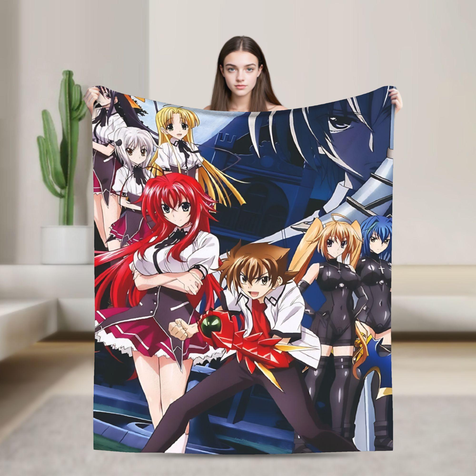 

Warm Blanket Camping High School DxD Anime Throw Blanket Flannel Bedspread For Couch Chair Street Trend Sofa Bed Cover 130x150cm