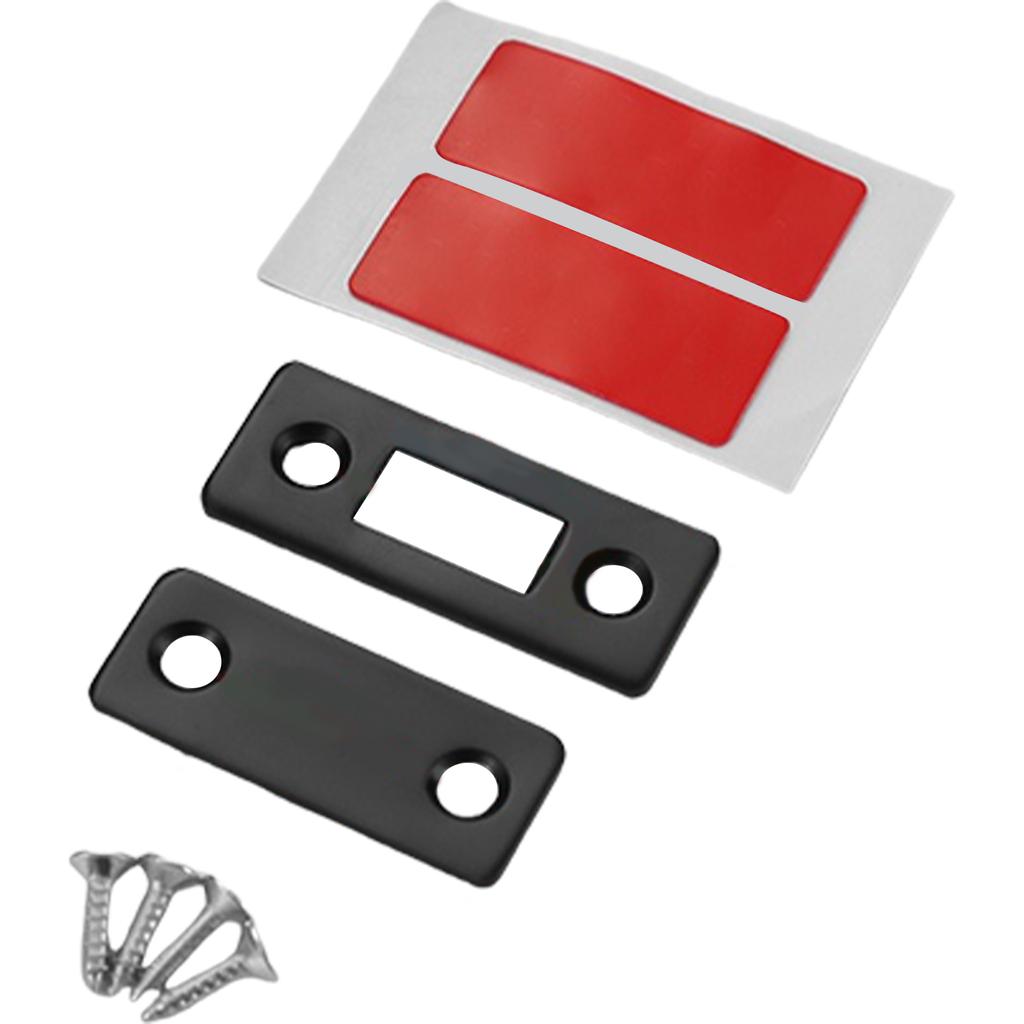4 set Thin Magnetic Door Catch Latch with Screws & Stickers Strong Magnet Door Closer set for Furniture Cabinet Cupboard