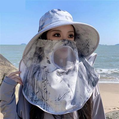 Bucket Hat Summer Hats For Women Face Covering Breathable Neck Sun Protection Outdoor Sunscreen Sun Hat Sunhat Sunshade