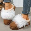 Comfortable Design Daily Slippers Domestic Foreign Trade Double 2025 Winter New Fashionable Versatile Suede Slippers Low Heel
