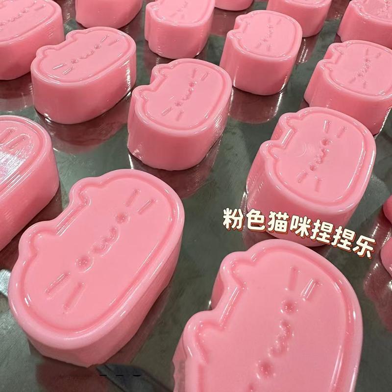 Pudding Cat Mochi Squishy Squeeze Stress Relief Toys For Kids Adult Cheese Kitty Stress Ball Vent Toys Soft Sensory Fidget Toys