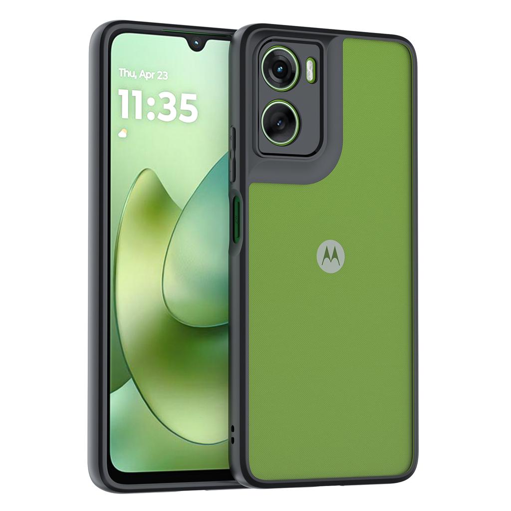 For Motorola Moto G06 Case For Motorola Moto G06 TPU Case Anti-Shockproof TPU Transparent Black Frame Case For Motorola Moto G06