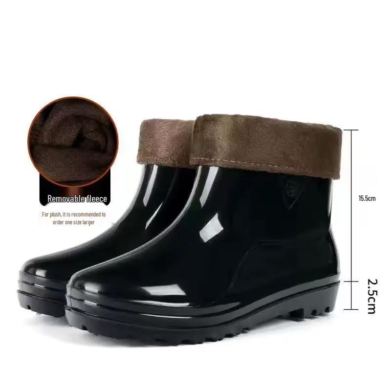 HUAJI Work Safety Acid-Alkali Resistant Rain Boots