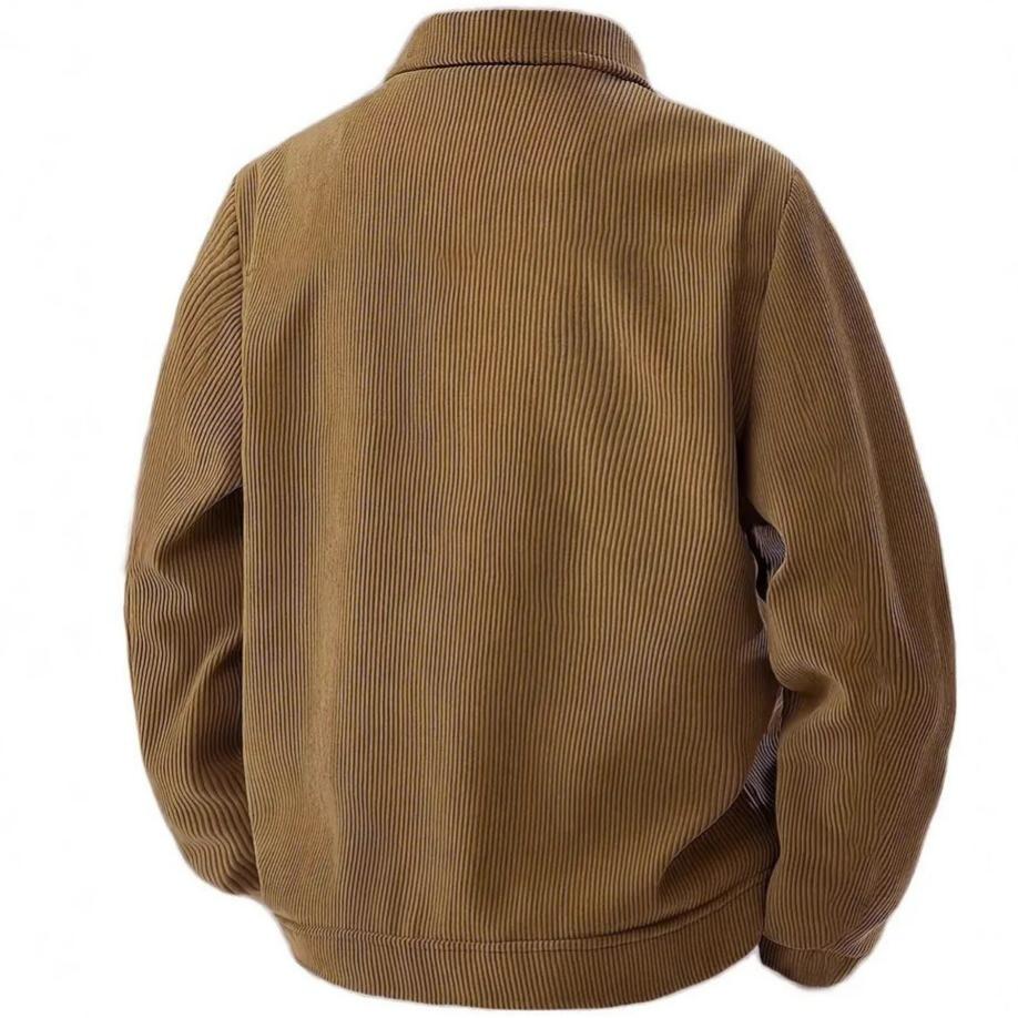 Cord Single-Breasted Lässige Sport Trend Tasche Jacke Herren Revers Langarm Hemd