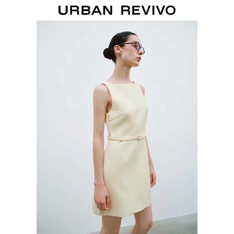 

UR 2025 Fall Women s Sleeveless Belted A-line Dress M